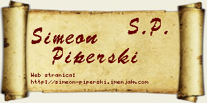 Simeon Piperski vizit kartica